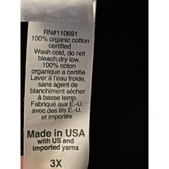 Jerry Garcia Tshirt Hand on Front, "Garcia" on Back Black Men's Size 3X Organic - Picture 5 of 7